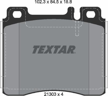 Textar 2130304 - Brake Pad Set, disc brake autospares.lv