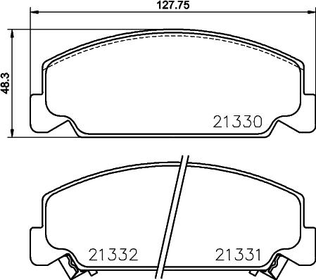 Textar 2133001 - Brake Pad Set, disc brake autospares.lv