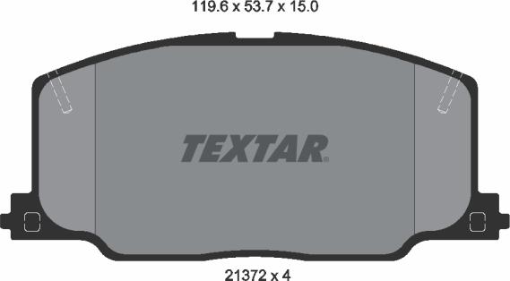 Textar 2137201 - Brake Pad Set, disc brake autospares.lv