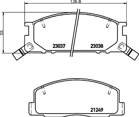 Textar 2124901 - Brake Pad Set, disc brake autospares.lv