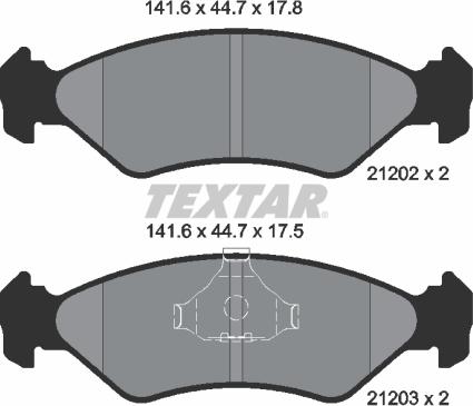 Textar 89002100 - Brake Set, disc brakes autospares.lv