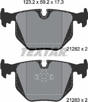 Textar 2128201 - Brake Pad Set, disc brake autospares.lv