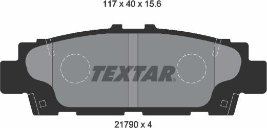 Textar 2179001 - Brake Pad Set, disc brake autospares.lv