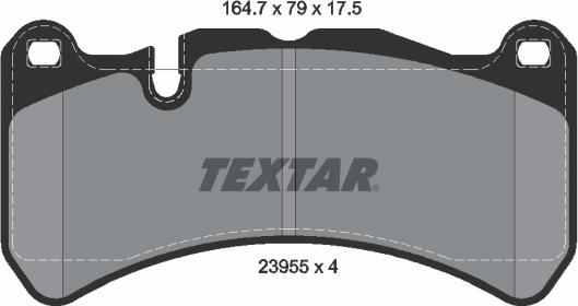 Textar 2395501 - Brake Pad Set, disc brake autospares.lv