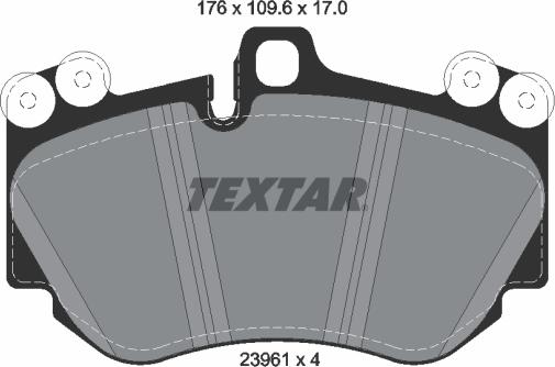 Textar 2396101 - Brake Pad Set, disc brake autospares.lv