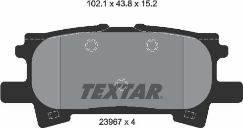 Textar 2396701 - Brake Pad Set, disc brake autospares.lv