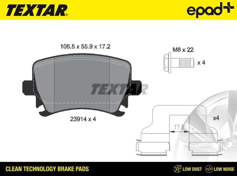 Textar 2391401CP - Brake Pad Set, disc brake autospares.lv