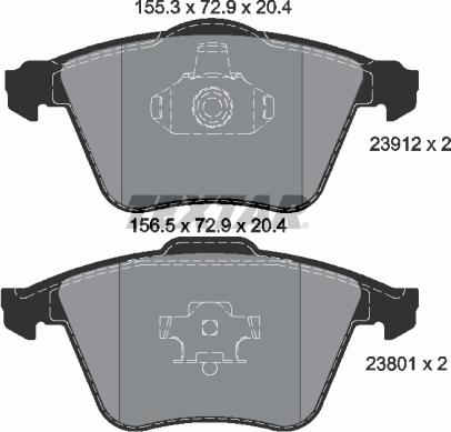 Textar 2391202 - Brake Pad Set, disc brake autospares.lv