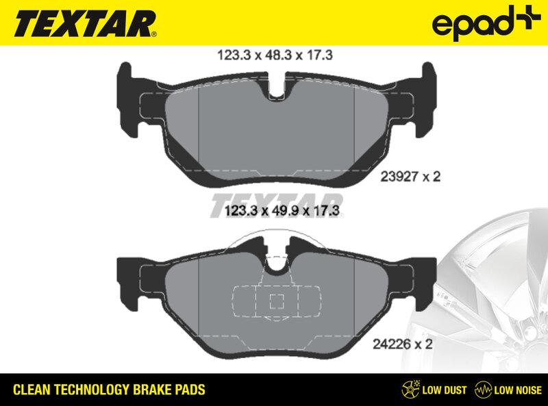 Textar 2392701CP - Brake Pad Set, disc brake autospares.lv