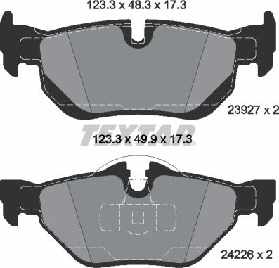 Textar 2392781 - Brake Pad Set, disc brake autospares.lv