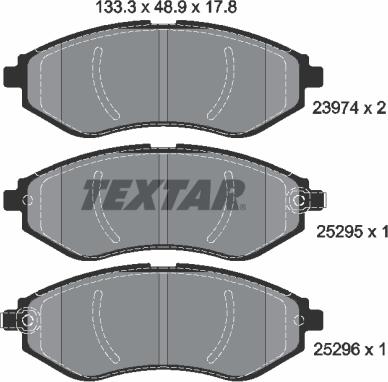 Textar 2397406 - Brake Pad Set, disc brake autospares.lv