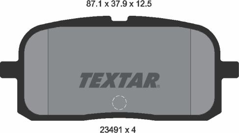 Textar 2349101 - Brake Pad Set, disc brake autospares.lv