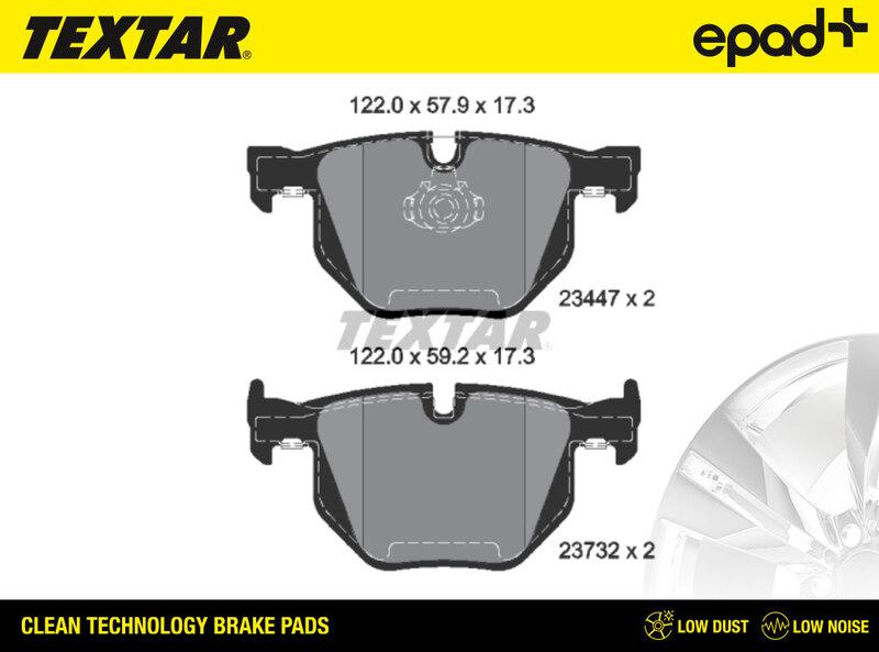 Textar 2344704CP - Brake Pad Set, disc brake autospares.lv