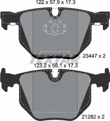 Textar 2344702 - Brake Pad Set, disc brake autospares.lv