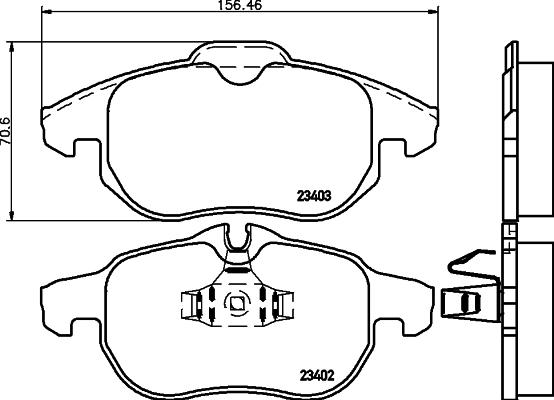 Textar 2340203 - Brake Pad Set, disc brake autospares.lv