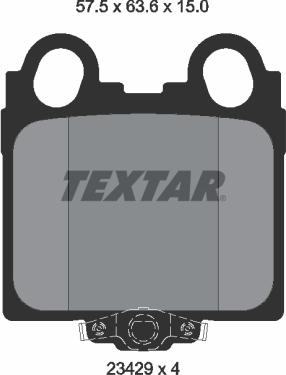 Textar 2342901 - Brake Pad Set, disc brake autospares.lv