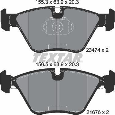 Textar 2347402 - Brake Pad Set, disc brake autospares.lv