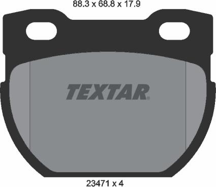 Textar 2347103 - Brake Pad Set, disc brake autospares.lv