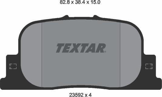 Textar 2359201 - Brake Pad Set, disc brake autospares.lv