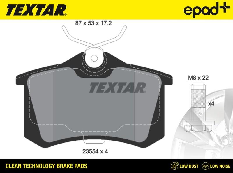 Textar 2355402CP - Brake Pad Set, disc brake autospares.lv