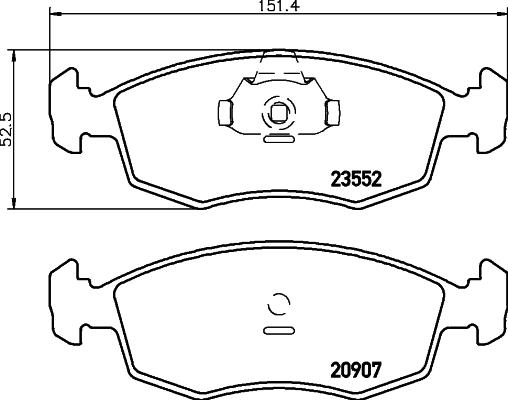 Textar 2355204 - Brake Pad Set, disc brake autospares.lv