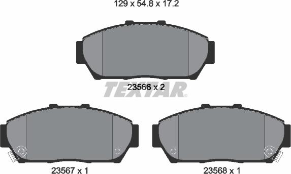 Textar 2356601 - Brake Pad Set, disc brake autospares.lv