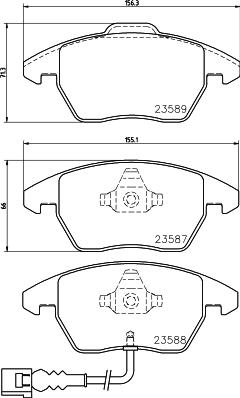 Textar 2358708 - Brake Pad Set, disc brake autospares.lv