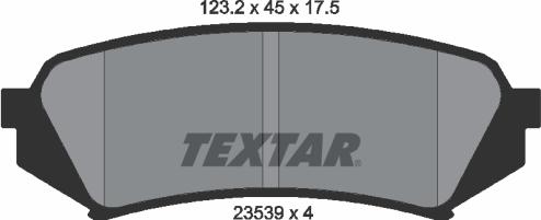Textar 2353902 - Brake Pad Set, disc brake autospares.lv