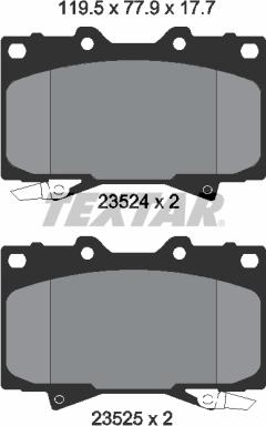 Textar 2352402 - Brake Pad Set, disc brake autospares.lv