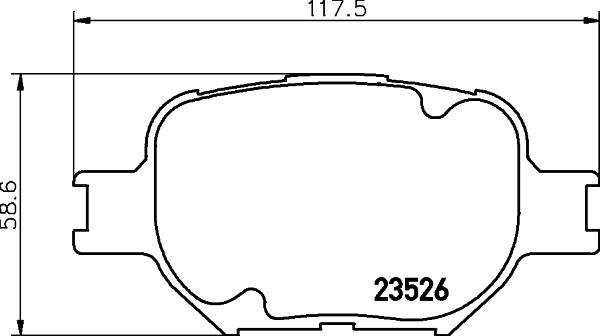 Textar 2352601 - Brake Pad Set, disc brake autospares.lv