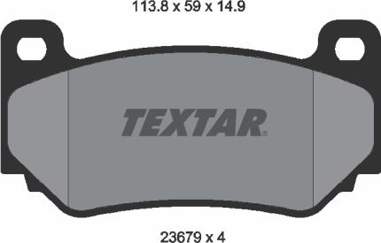 Textar 2367901 - Brake Pad Set, disc brake autospares.lv