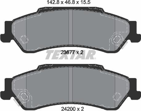 Textar 2367701 - Brake Pad Set, disc brake autospares.lv