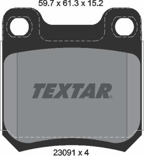 Textar 2309102 - Brake Pad Set, disc brake autospares.lv