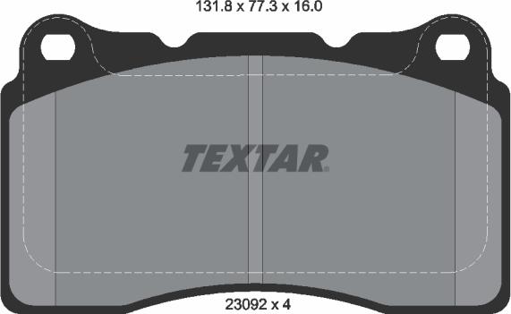 Textar 2309203 - Brake Pad Set, disc brake autospares.lv