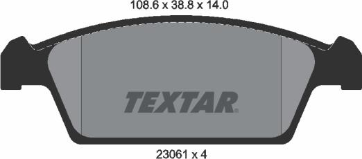 Textar 2306101 - Brake Pad Set, disc brake autospares.lv