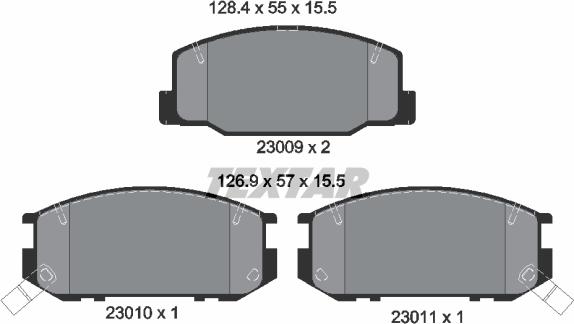 Textar 2300901 - Brake Pad Set, disc brake autospares.lv