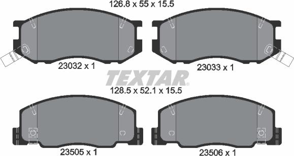 Textar 2303201 - Brake Pad Set, disc brake autospares.lv