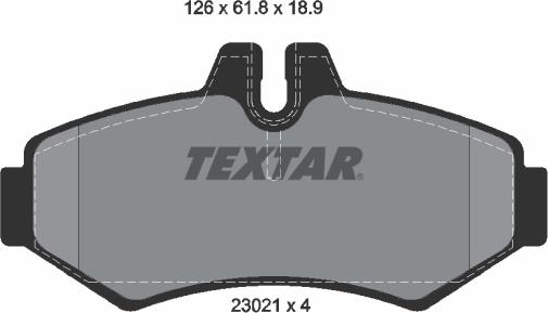 Textar 2302101 - Brake Pad Set, disc brake autospares.lv