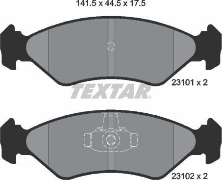 Textar 89004900 - Brake Set, disc brakes autospares.lv