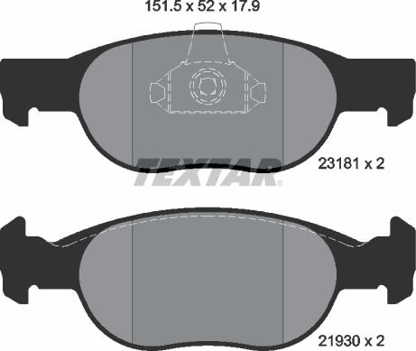 Textar 2318101 - Brake Pad Set, disc brake autospares.lv