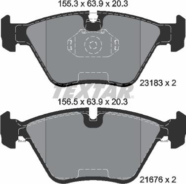 Textar 2318302 - Brake Pad Set, disc brake autospares.lv