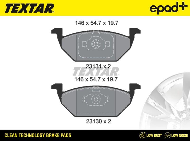 Textar 2313001CP - Brake Pad Set, disc brake autospares.lv