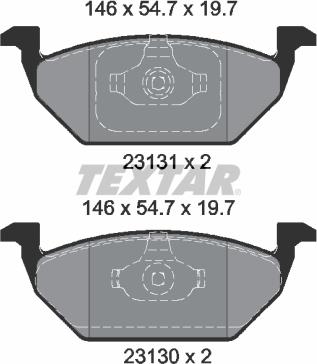 Textar 89013400 - Brake Set, disc brakes autospares.lv