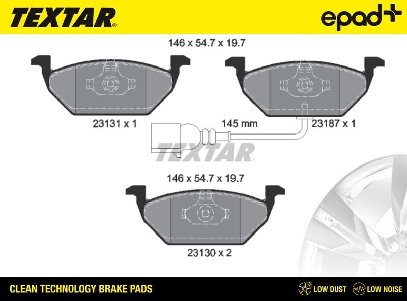 Textar 2313101CP - Brake Pad Set, disc brake autospares.lv