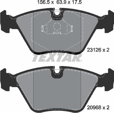 Textar 2312601 - Brake Pad Set, disc brake autospares.lv