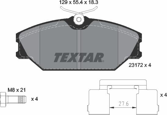 Textar 89005600 - Brake Set, disc brakes autospares.lv