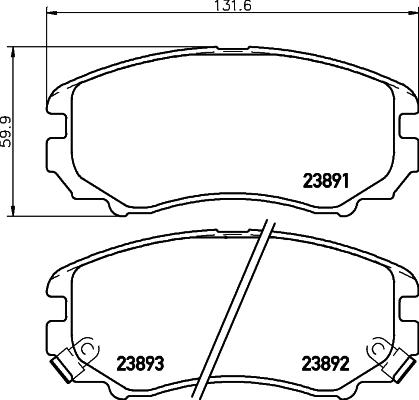 Textar 2389106 - Brake Pad Set, disc brake autospares.lv