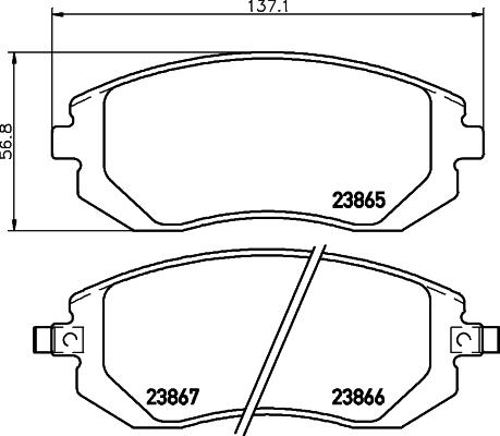 Textar 2386504 - Brake Pad Set, disc brake autospares.lv