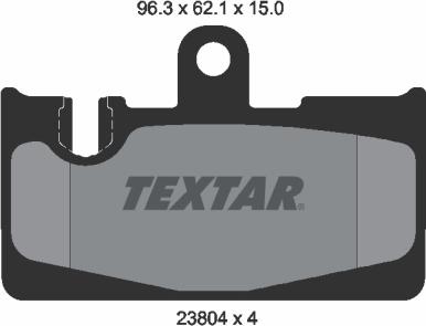 Textar 2380401 - Brake Pad Set, disc brake autospares.lv