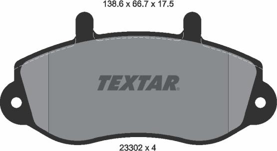 Textar 2330201 - Brake Pad Set, disc brake autospares.lv